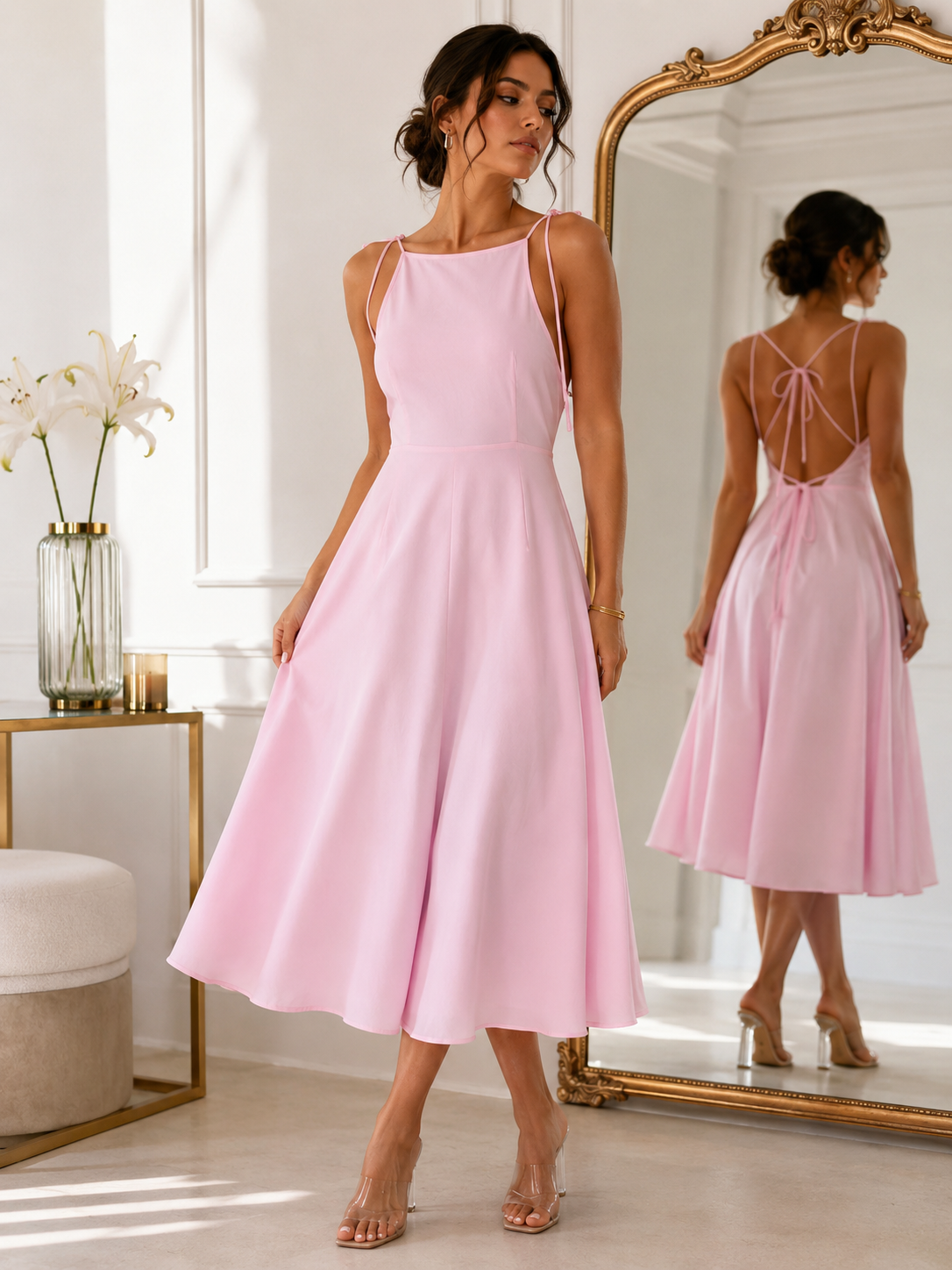Robe longue débardeur dos