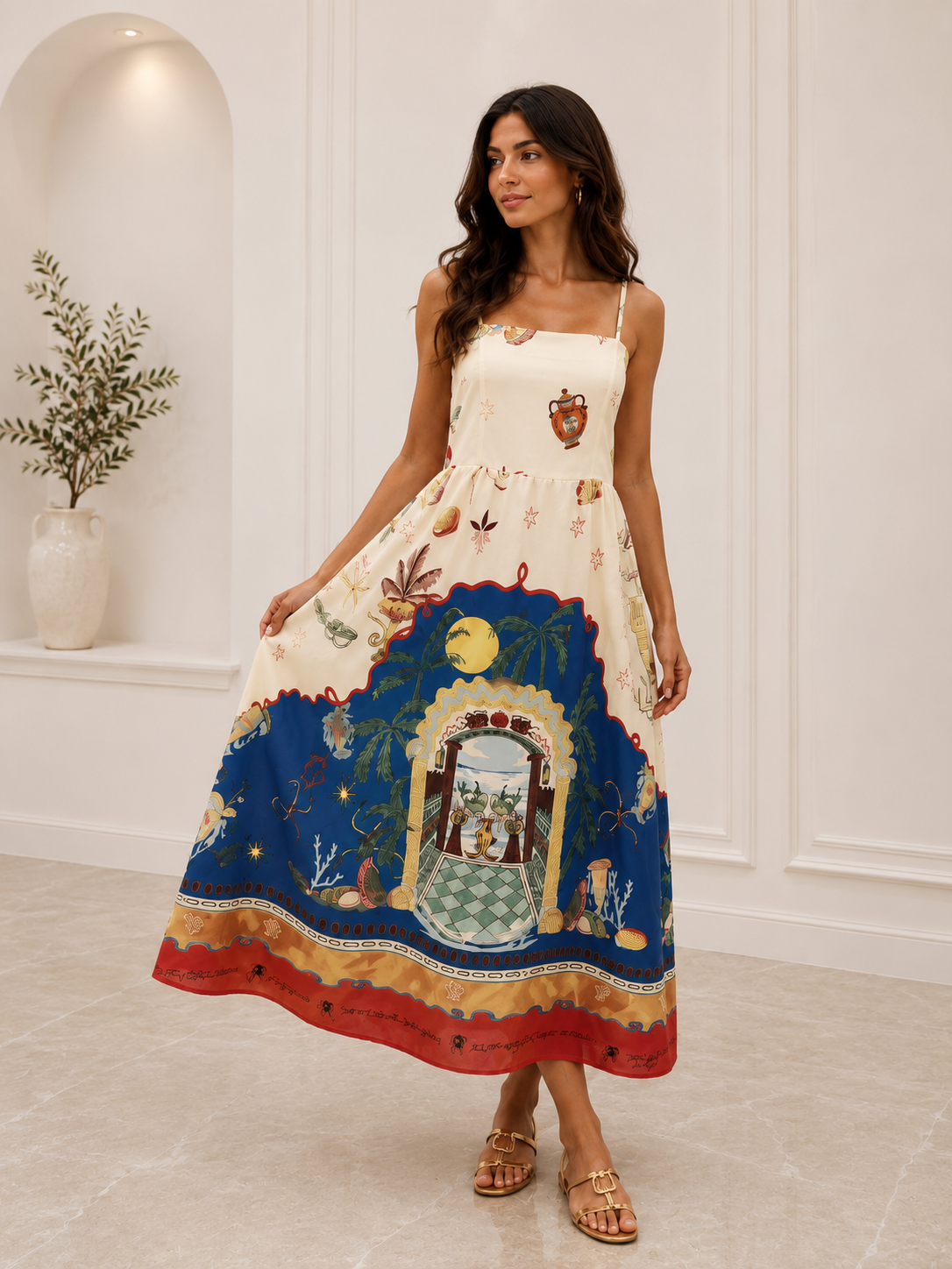 Robe débardeur motifs étoiles couleurs