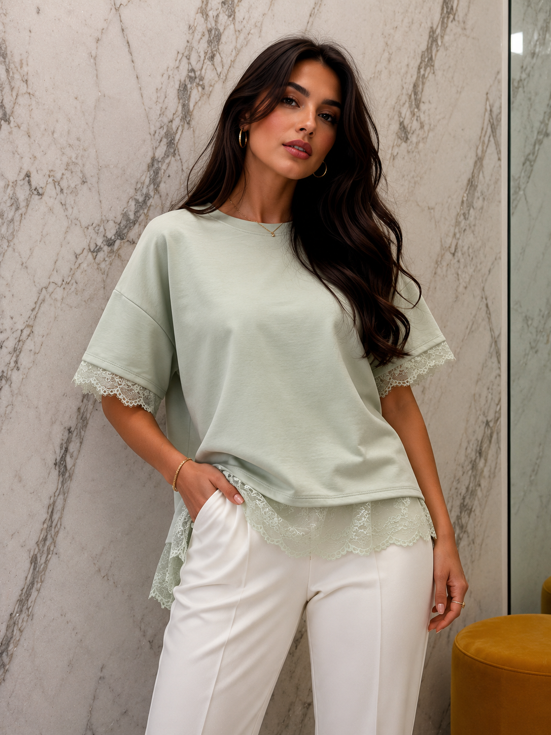 t-shirt dos ouvert dentelle