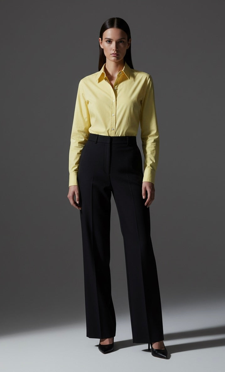 chemise jaune court