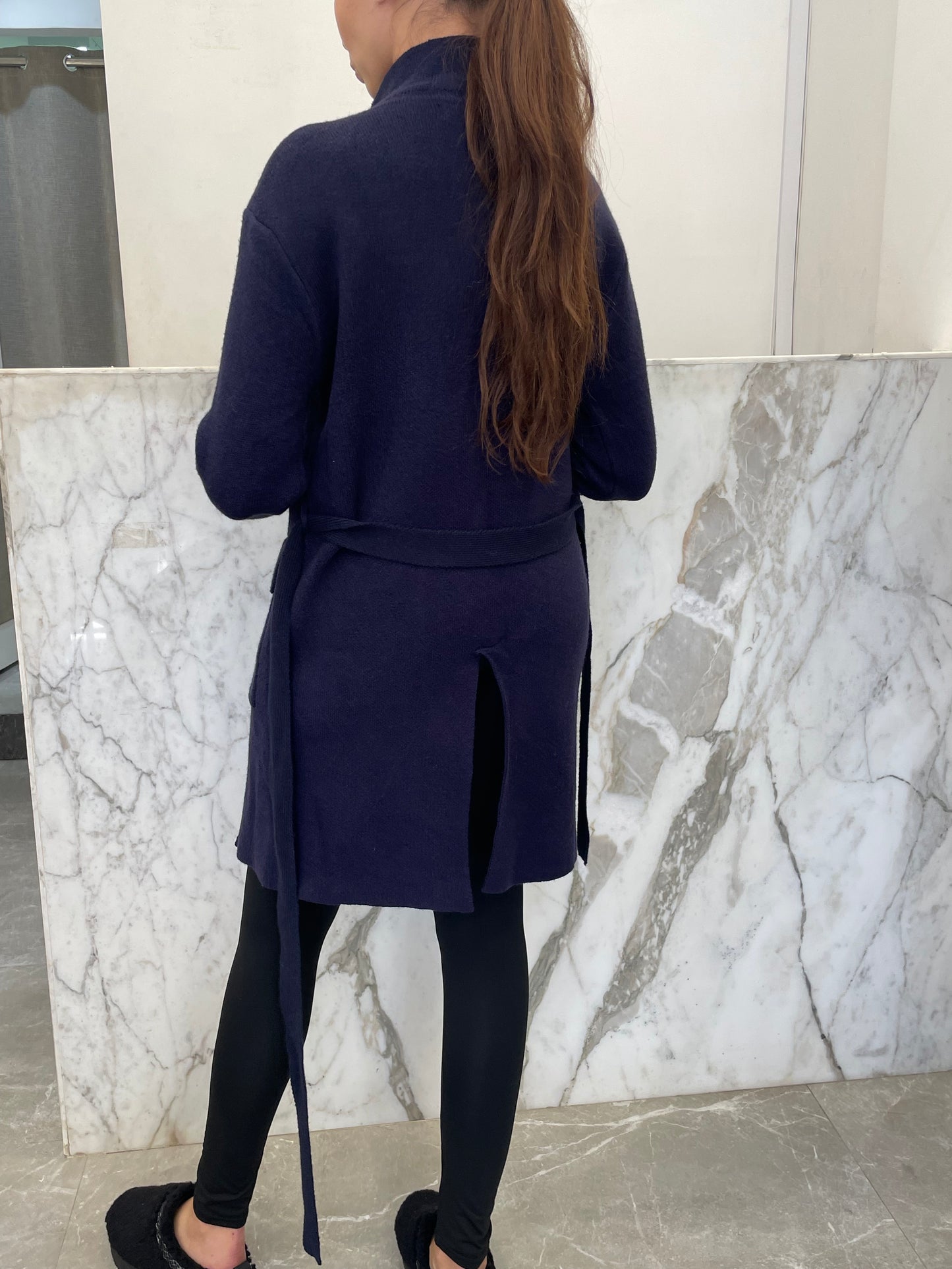 Manteau long habillé laine et cachemire