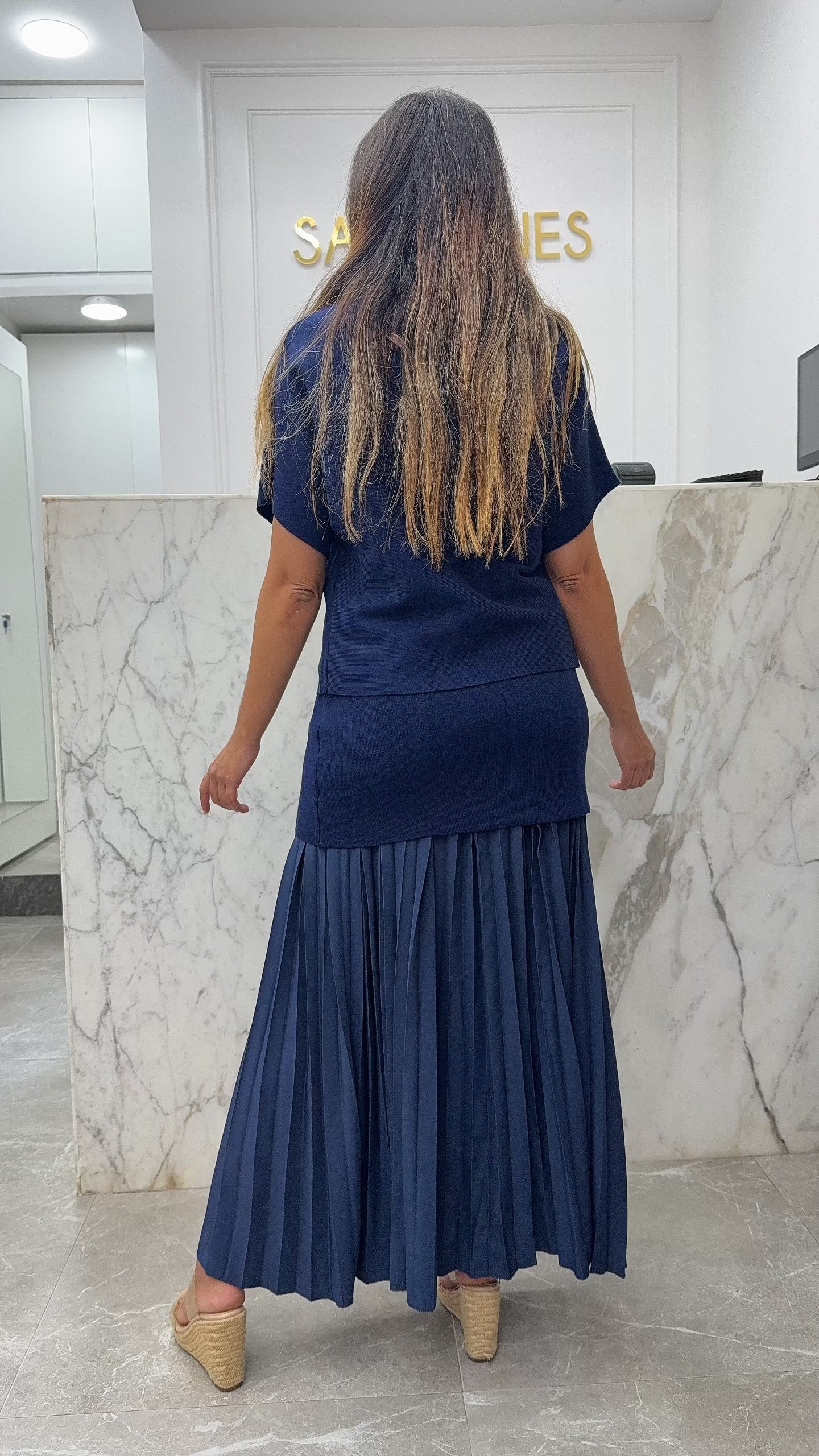 Ensemble demi manche maille bordeau