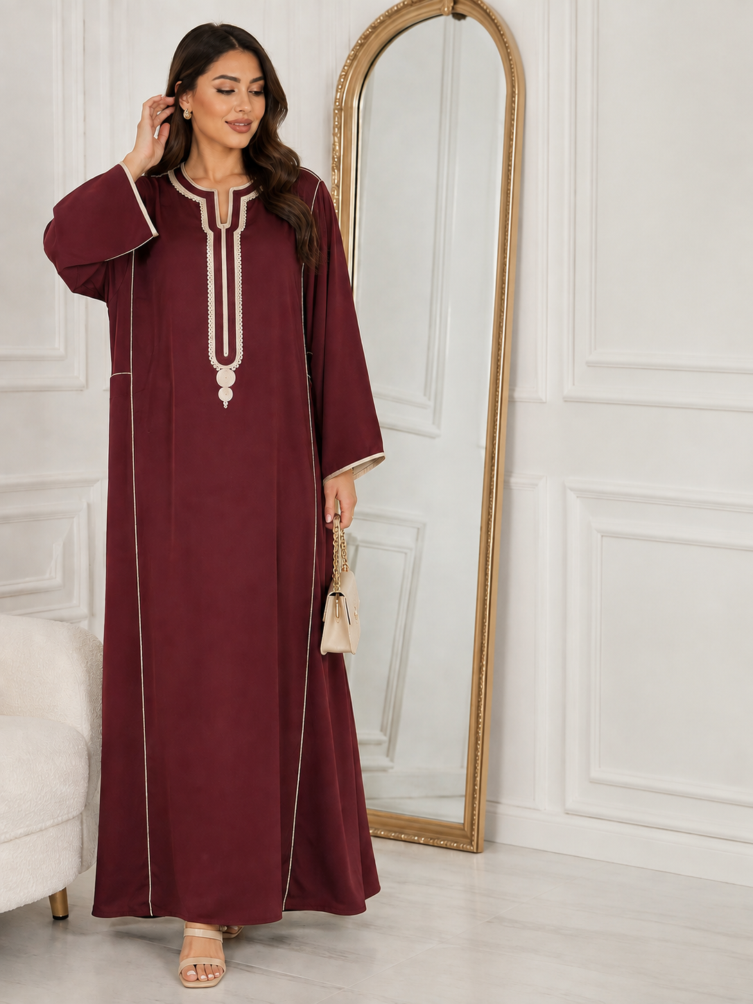 gandoura legère TEX manches retroussées autre couleur