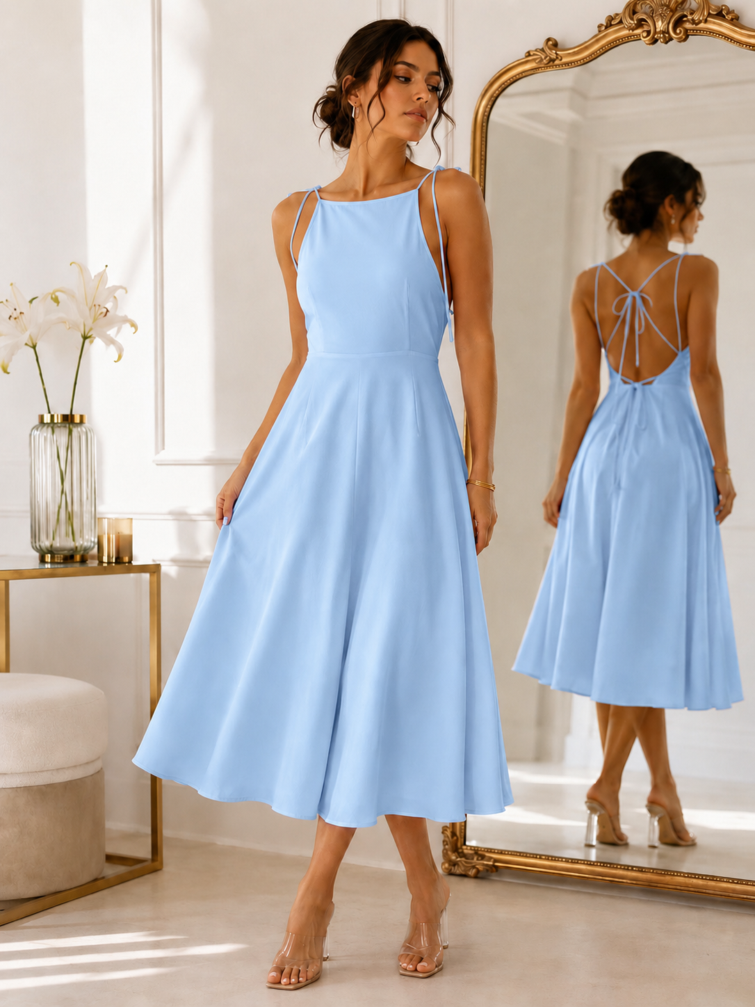 Robe longue débardeur dos