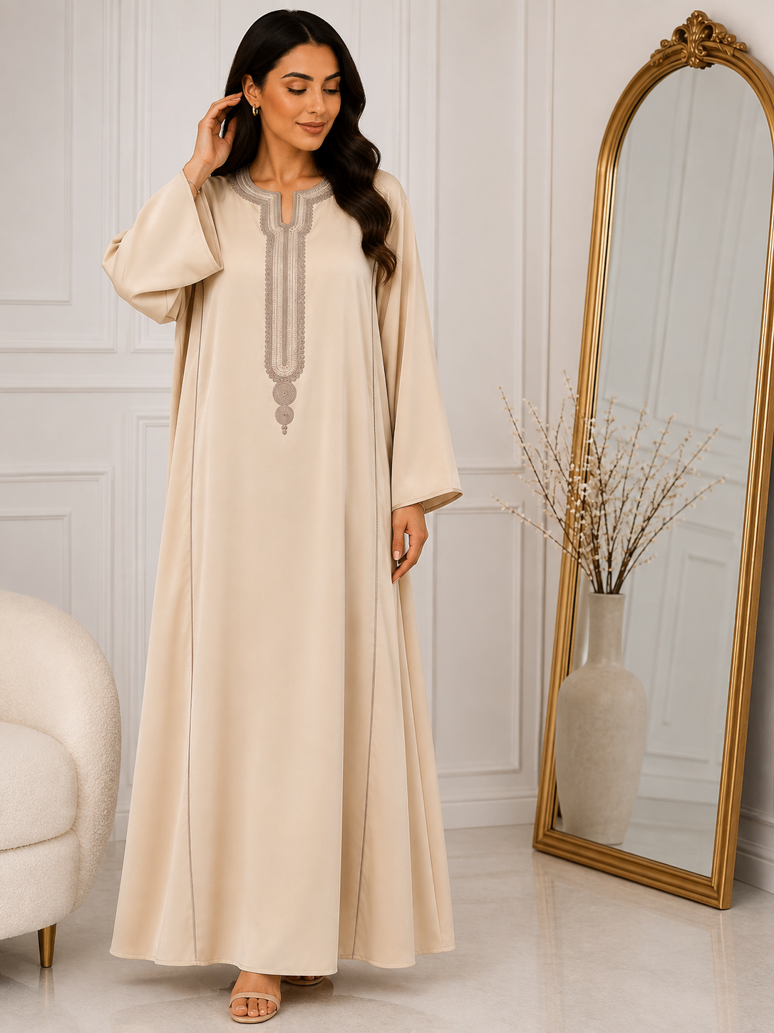 gandoura legère TEX manches retroussées autre couleur