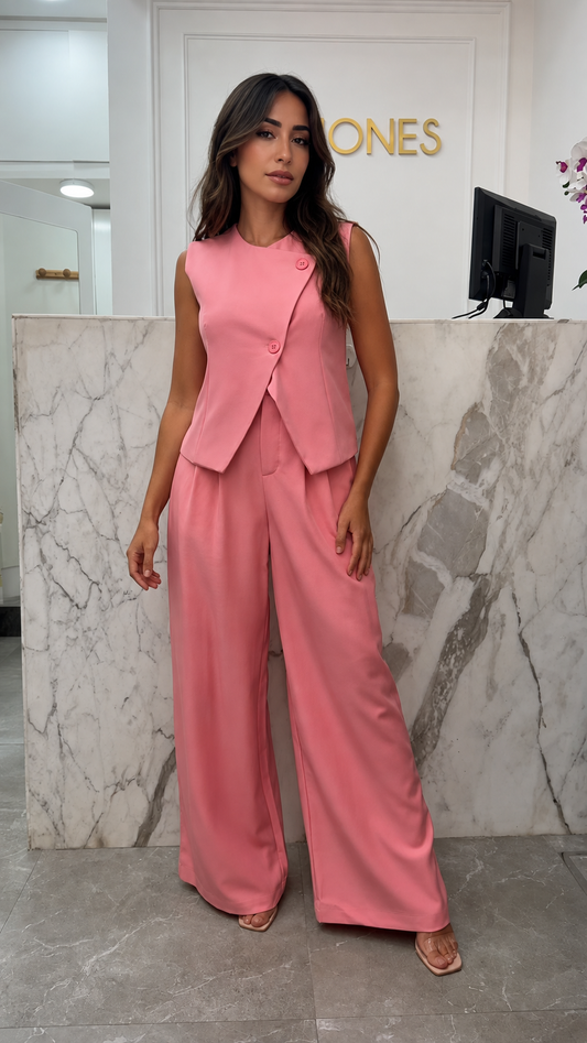 Tailleur gilet fermeture diagonale