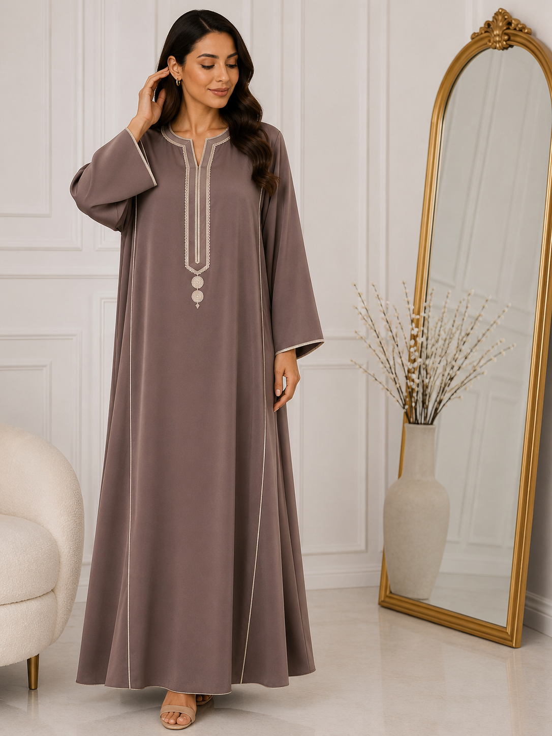gandoura legère TEX manches retroussées autre couleur