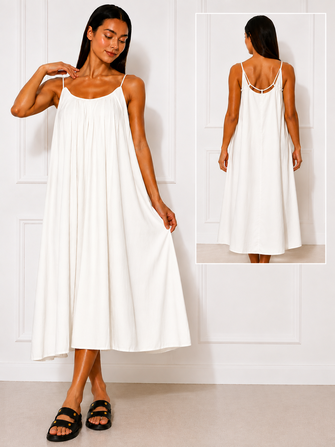 Robe débardeur cordon