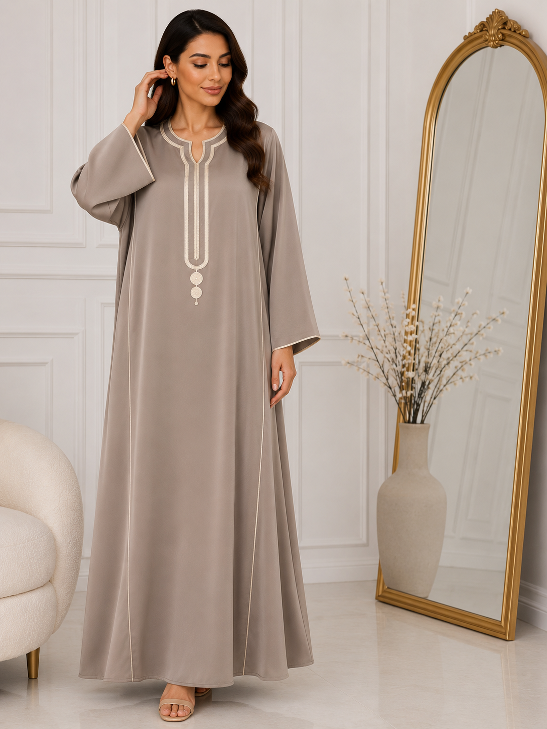 gandoura legère TEX manches retroussées autre couleur