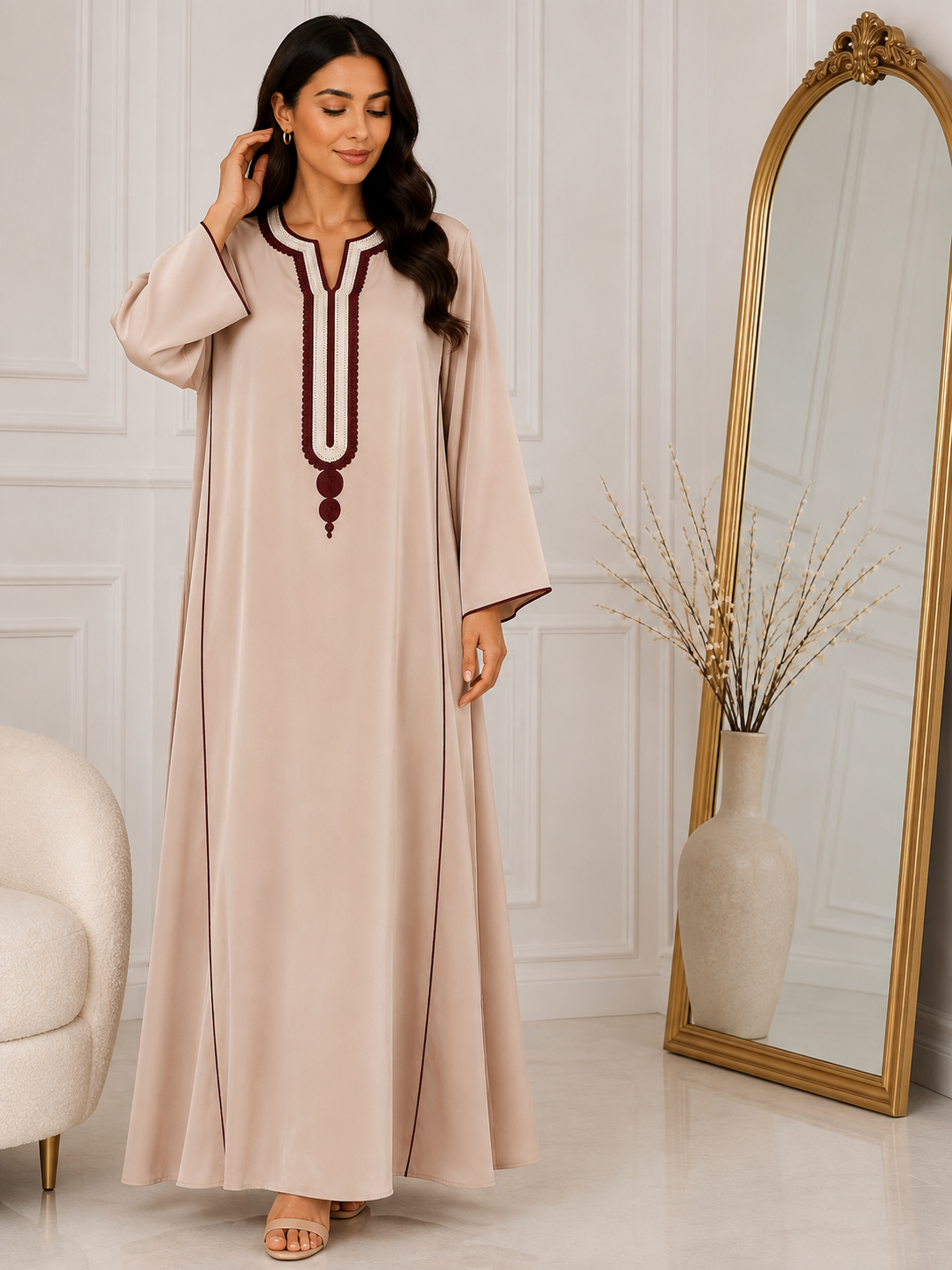 gandoura legère TEX manches retroussées autre couleur