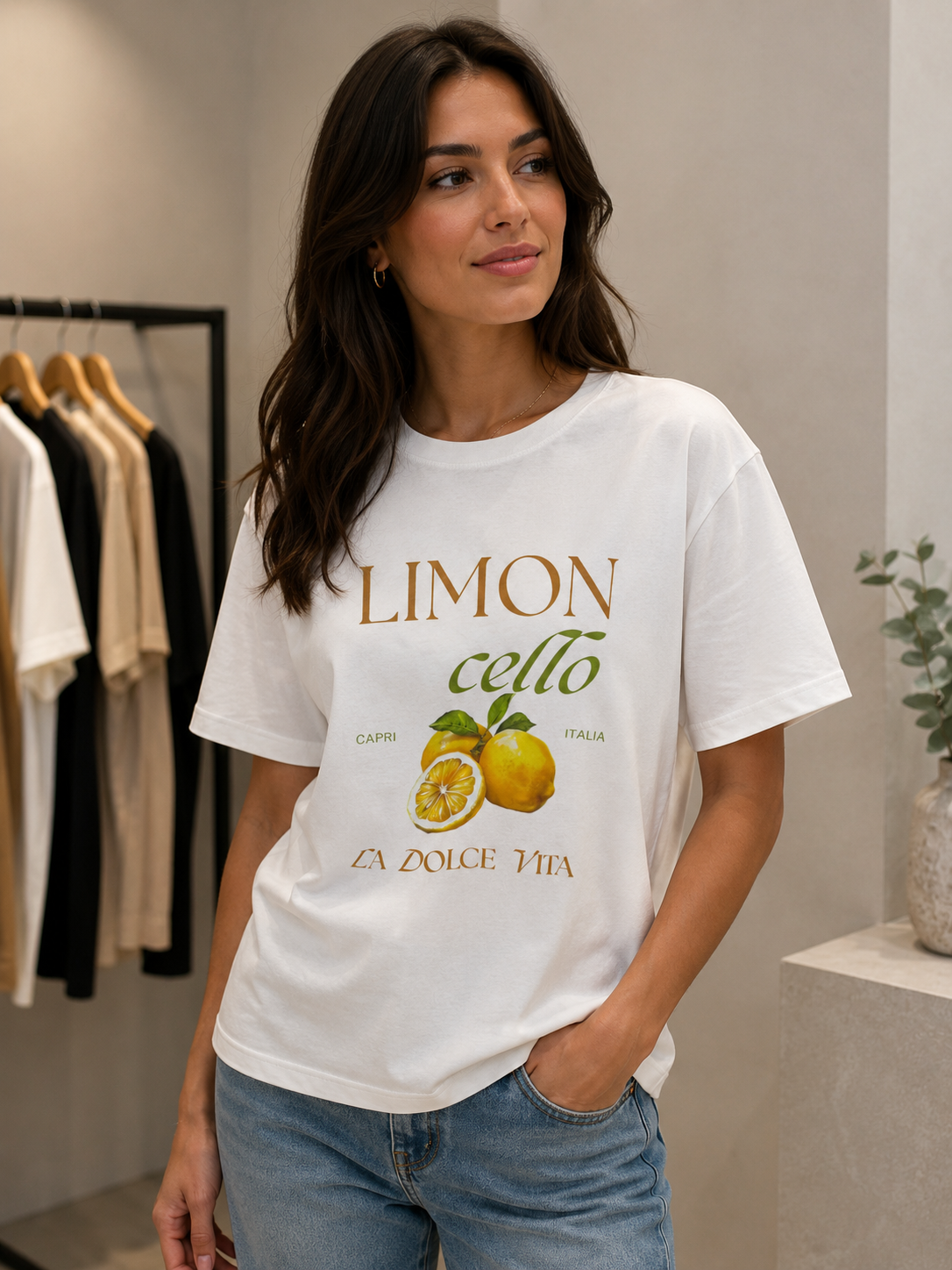 T-shirt citron 100% cotton