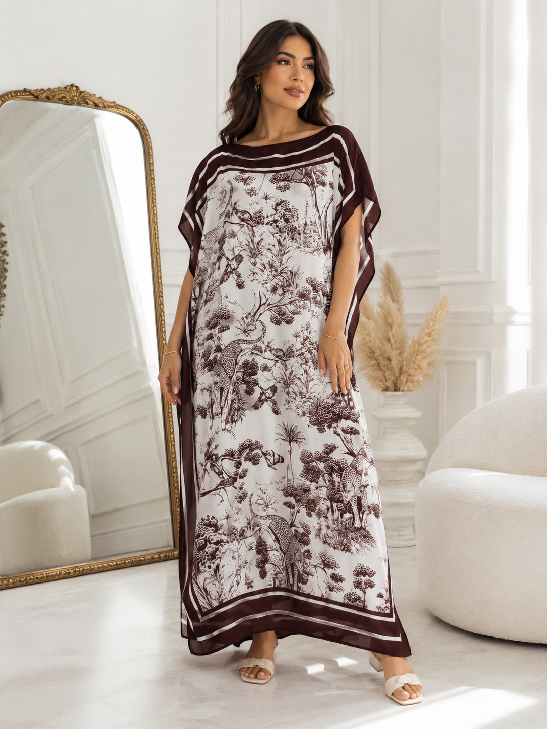 Robe style D large longue ceinture