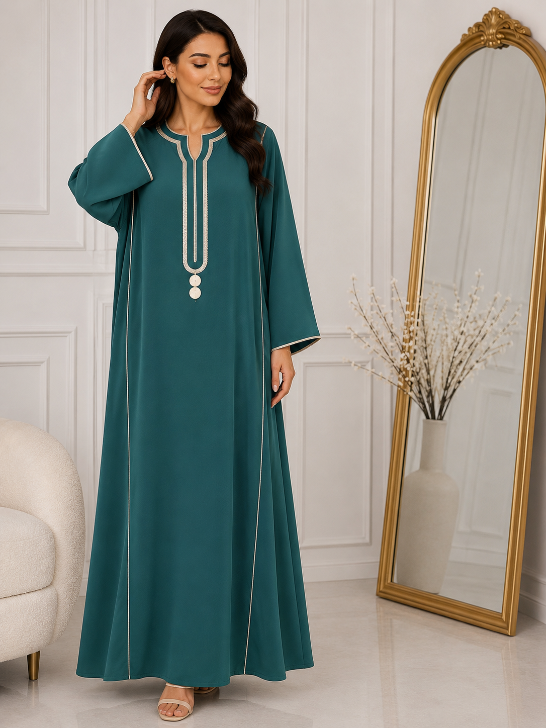 gandoura legère TEX manches retroussées autre couleur