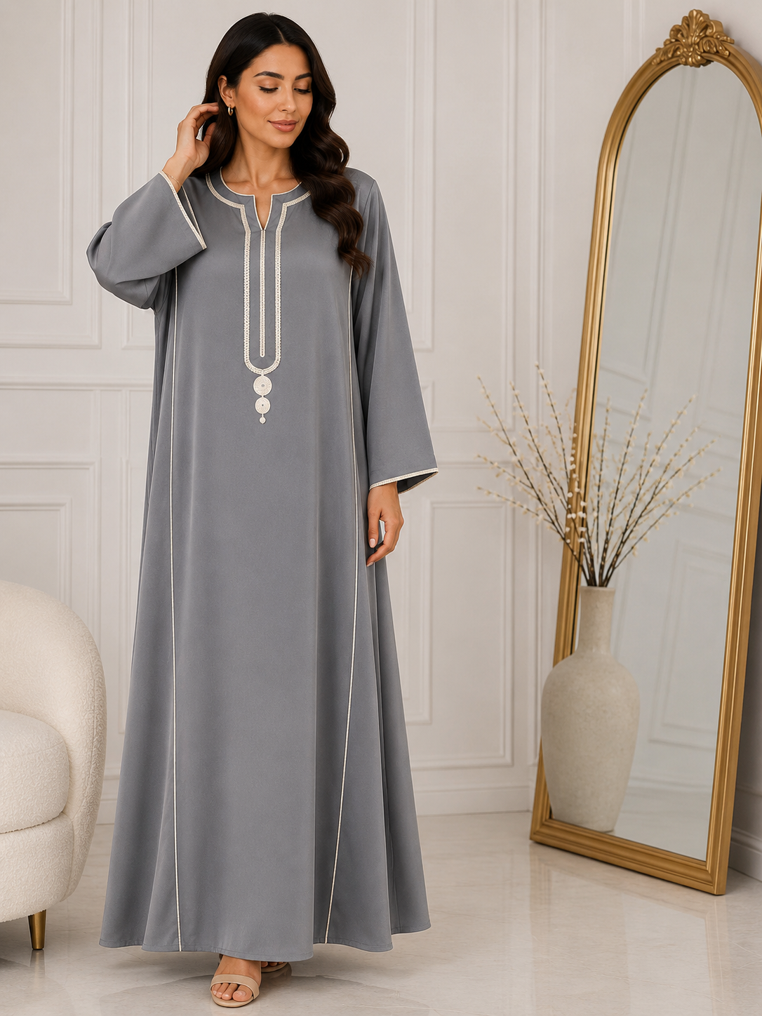 gandoura legère TEX manches retroussées autre couleur