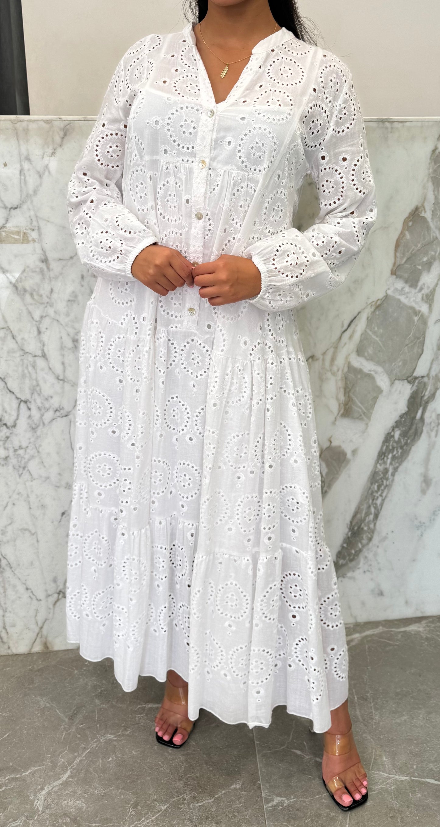 robe+sous robe blanc