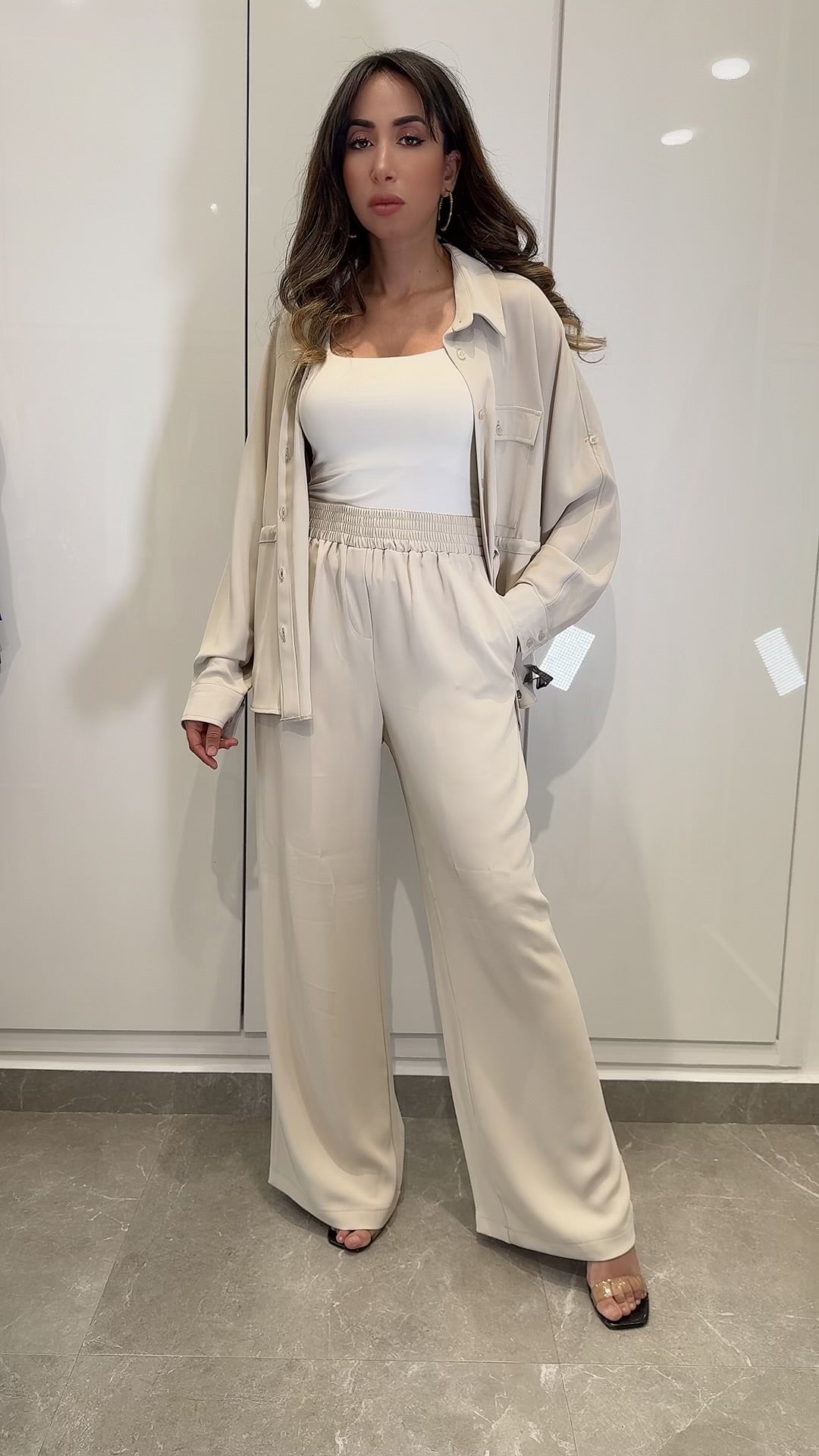 ensemble fluide cordon beige