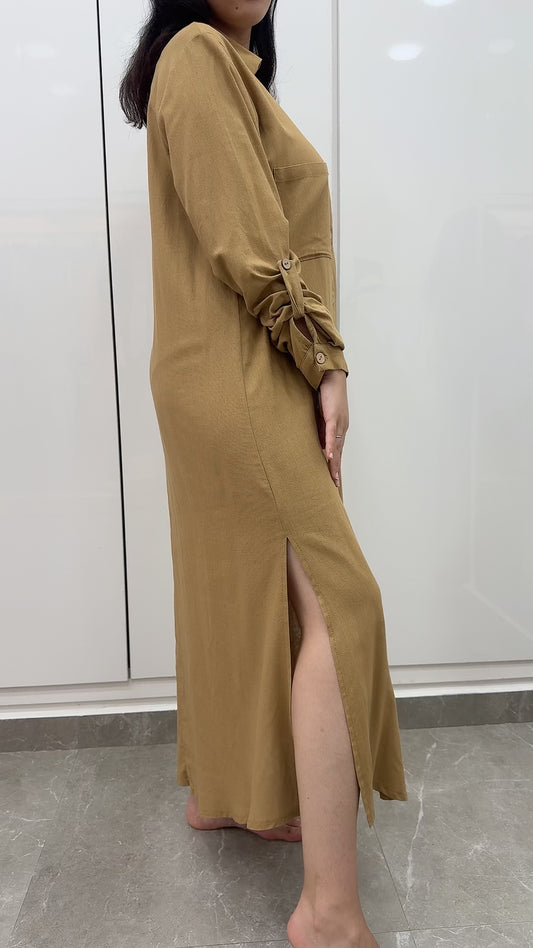 robe chemise lin