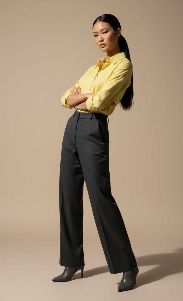 chemise jaune court