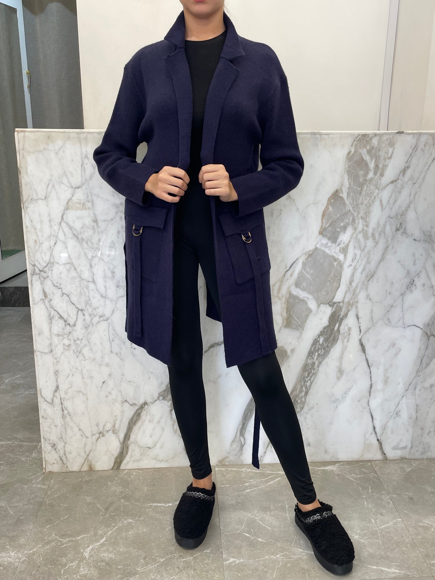 Manteau long habillé laine et cachemire