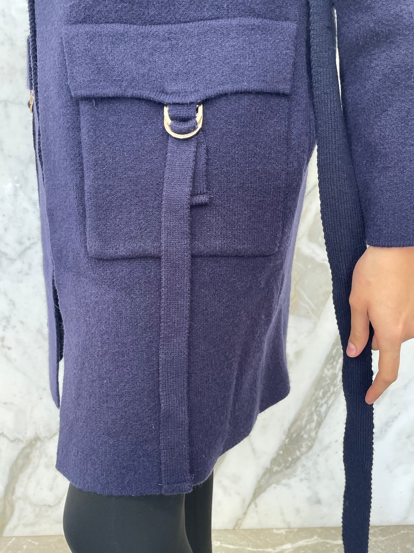 Manteau long habillé laine et cachemire