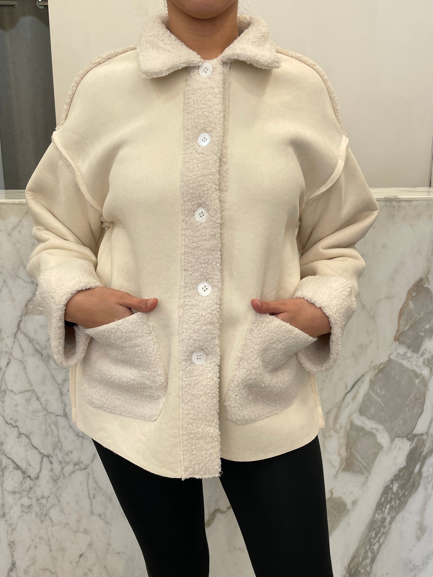 veste suedine fourré