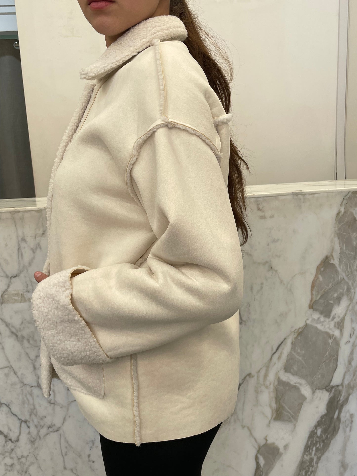 veste suedine fourré