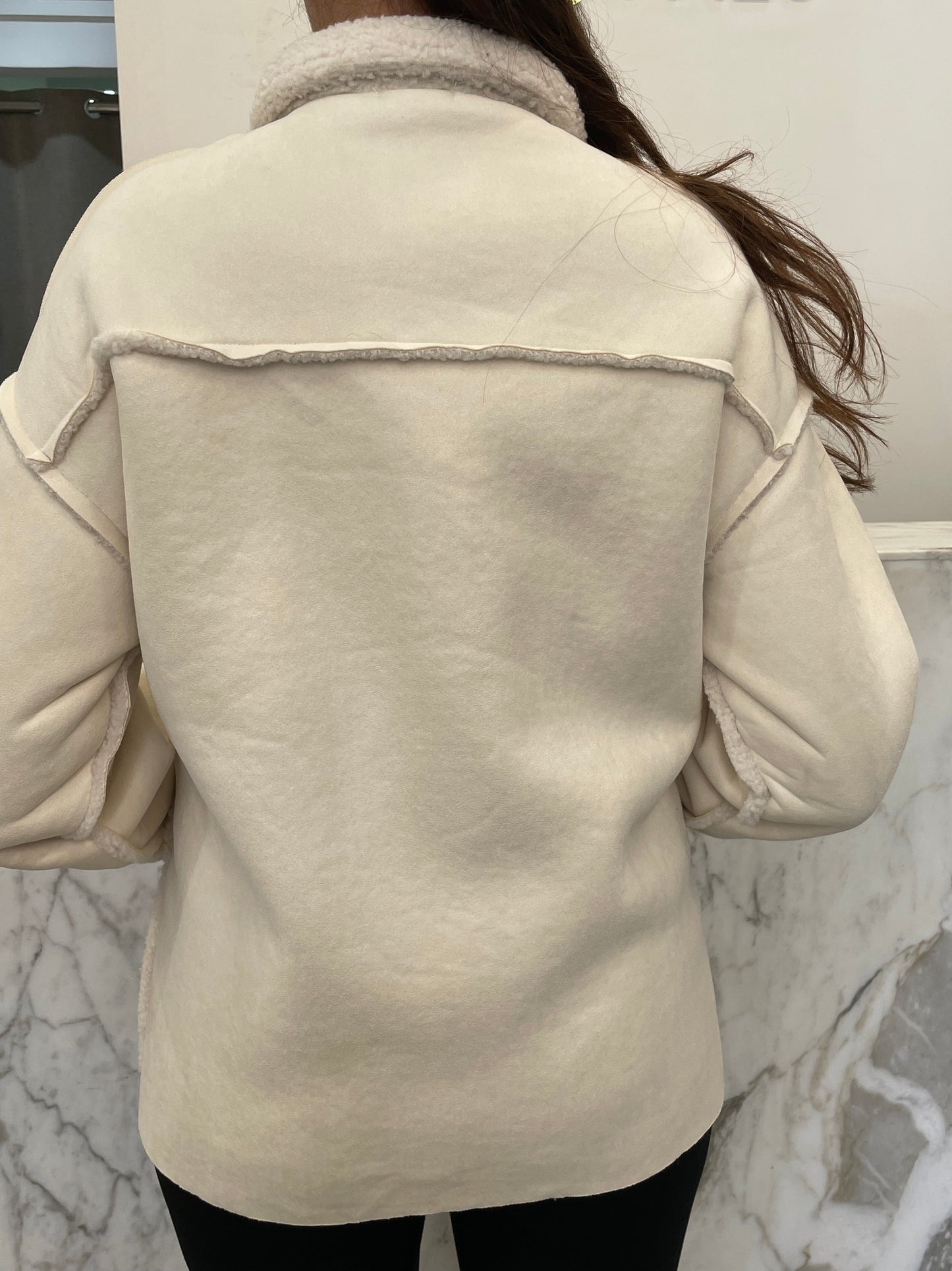 veste suedine fourré