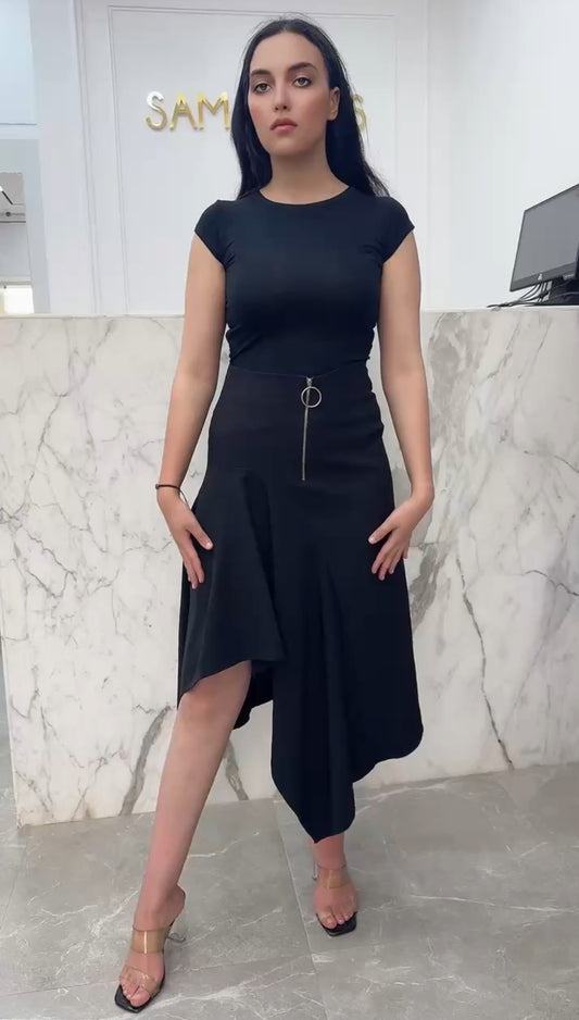 jupe froufrou avec zip