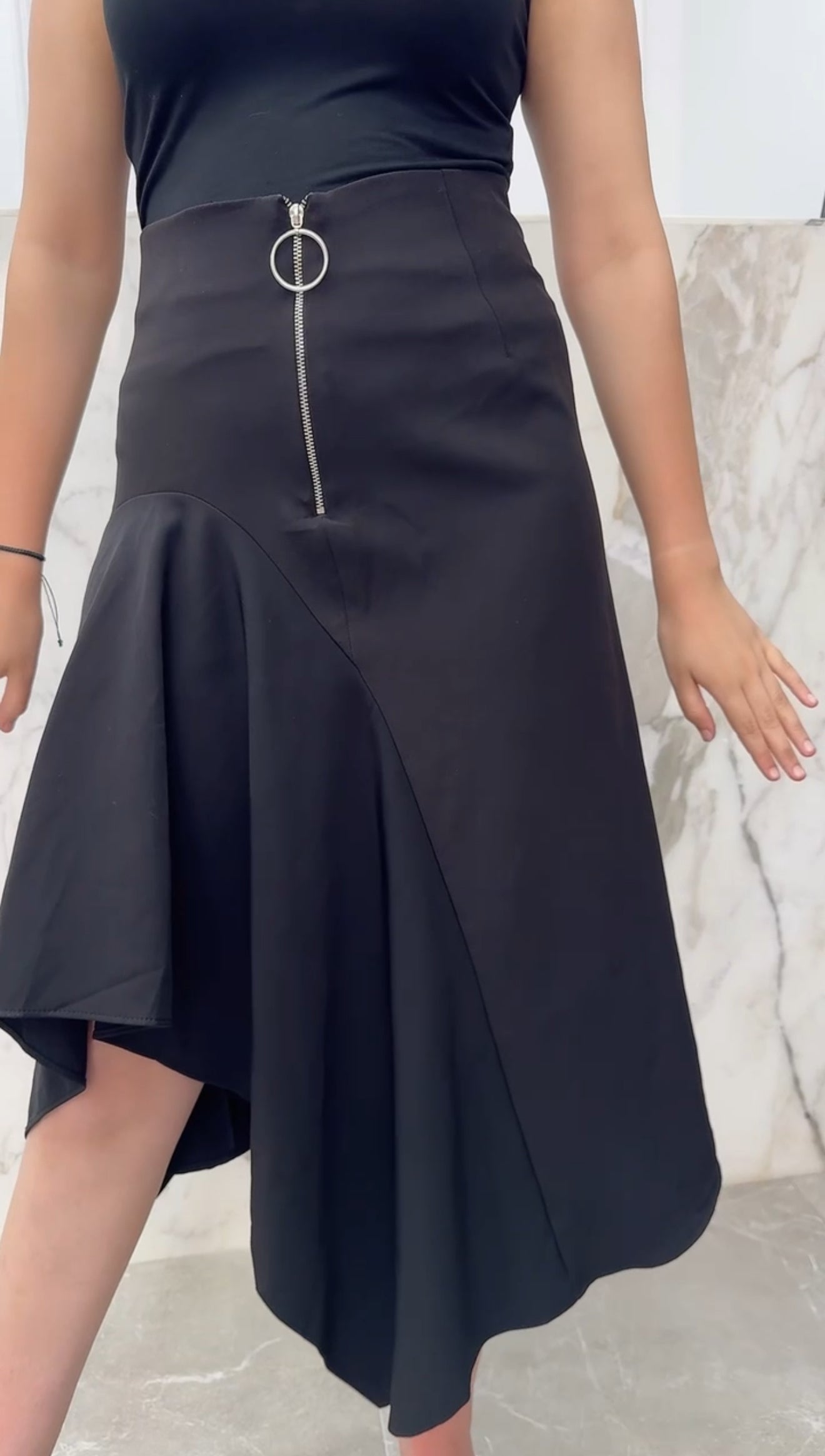 jupe froufrou avec zip
