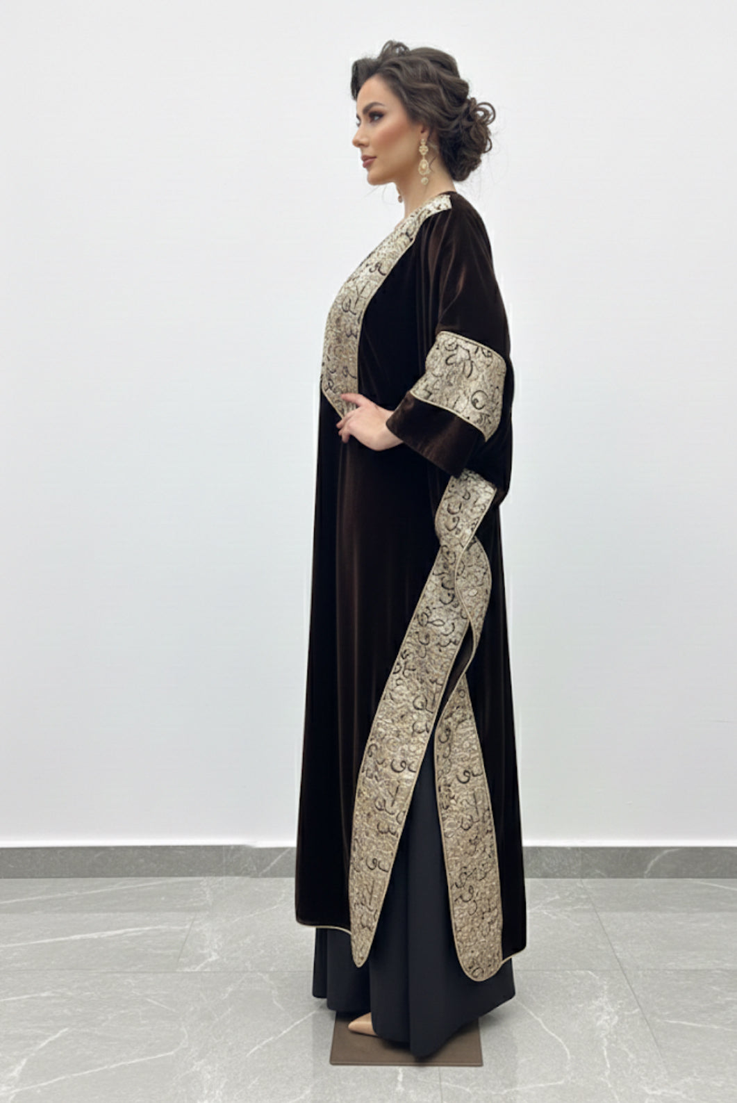 kimono velours brocard mousseline