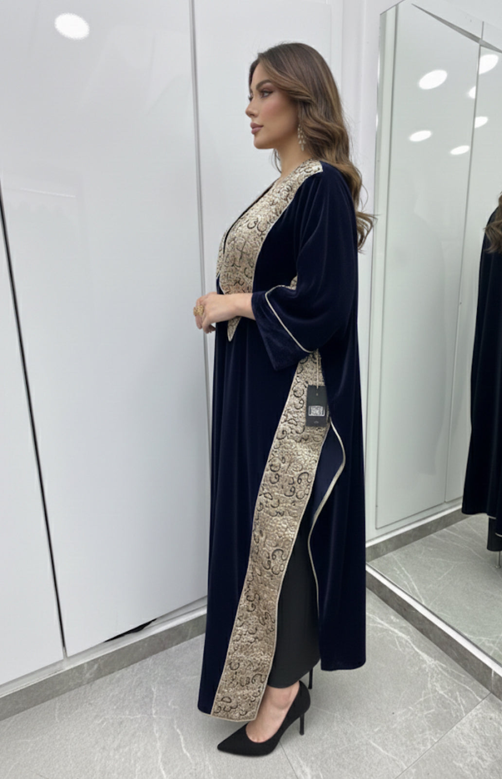 kimono velours brocard mousseline