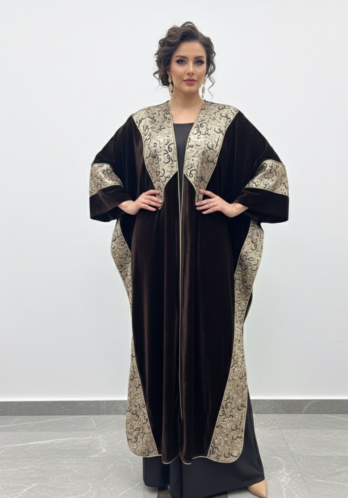 kimono velours brocard mousseline