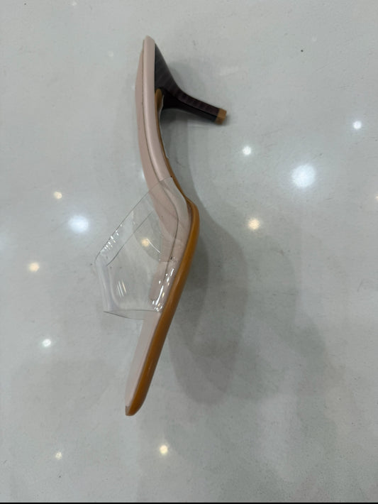 sandales transparentes petit talon