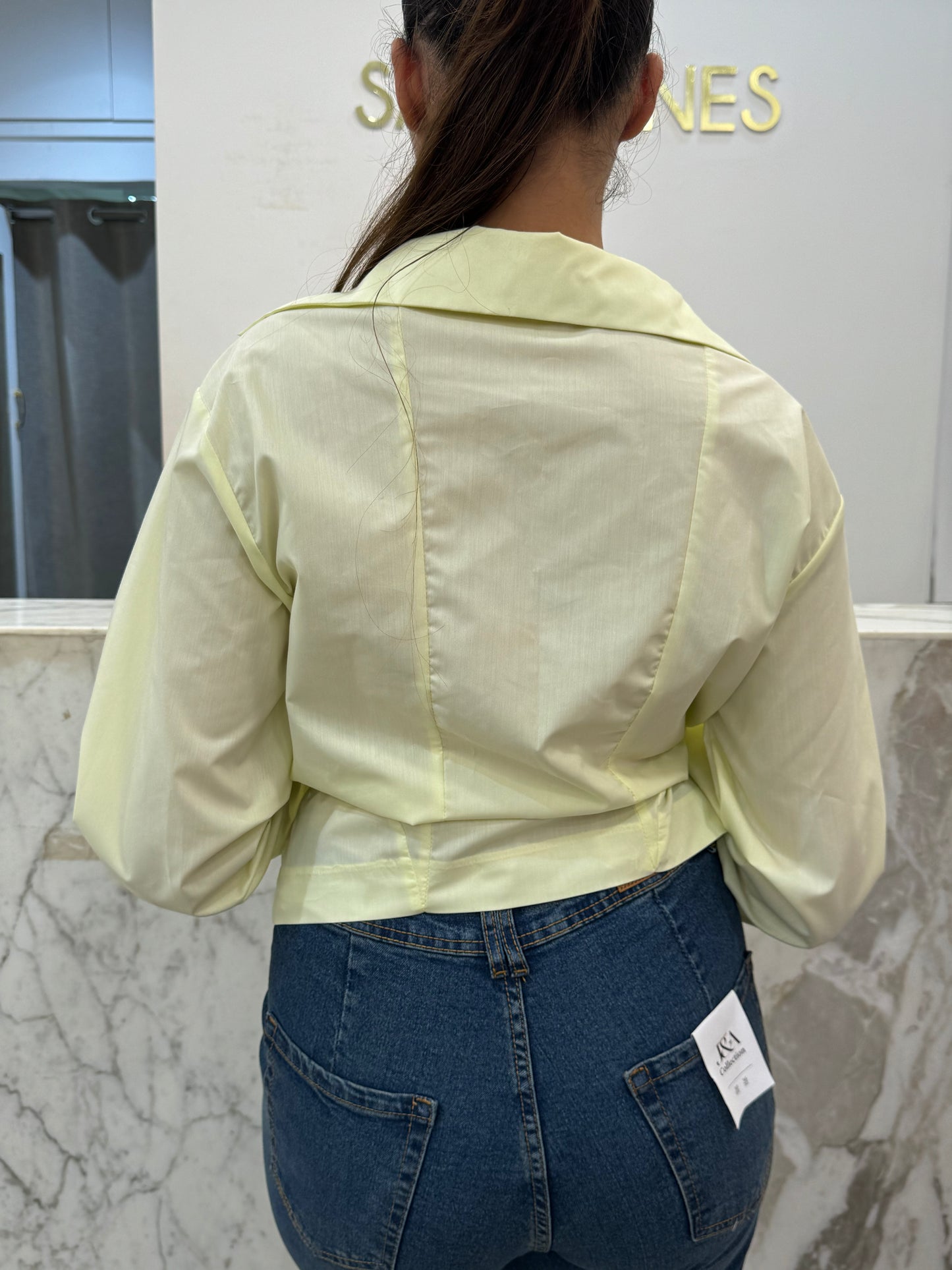 chemise cache coeur bleu clair
