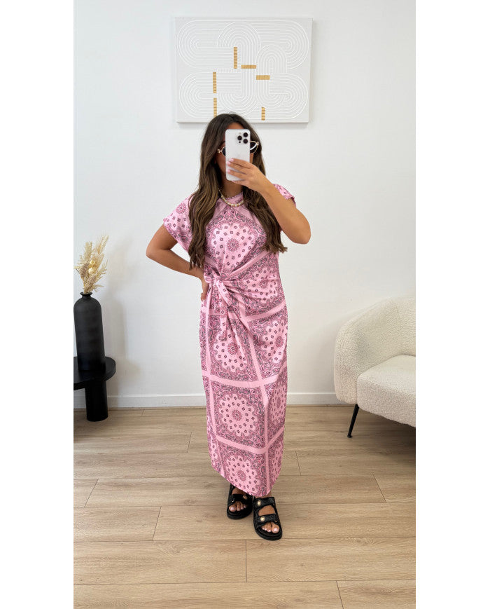 Robe manches courtes bandana